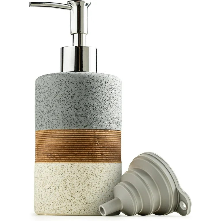 Ceramic Soap Dispenser Set for Hand Soap, Shampoo, Dish Soap, Conditioner, Bathroom & Kitchen, St... | Walmart (US)