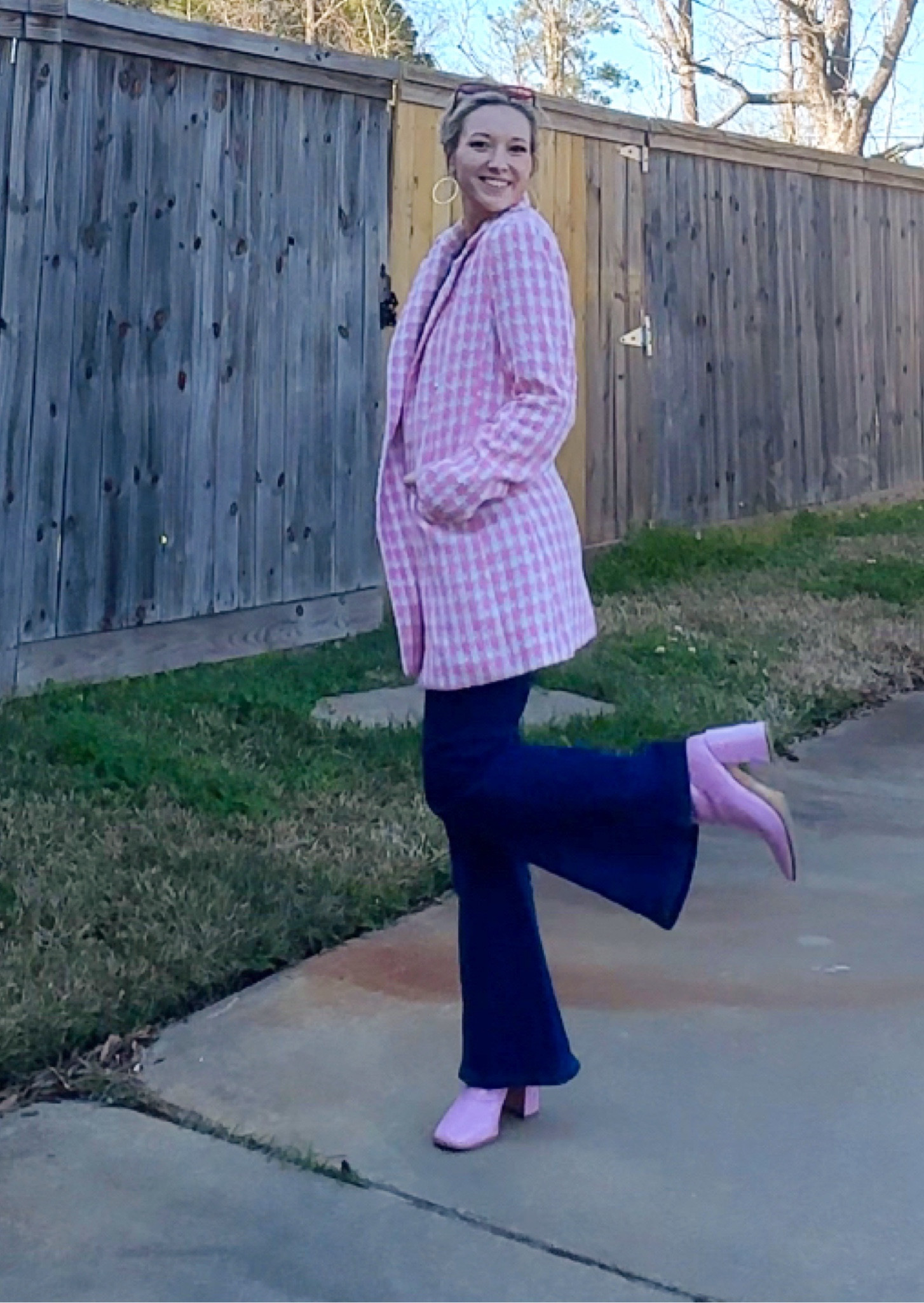Love a pink tweed blazer jacket😍

Pink, tweed, blazer, jacket, boots, booties, jumper, jumpsuit, denim, women’s style, shoes, spring colors, fun outfit,



#LTKSpring #LTKStyleTip #LTKFamily