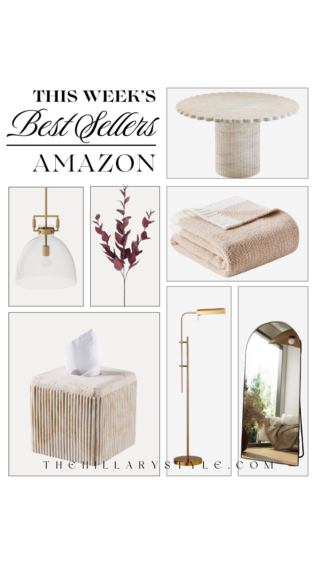 This week’s Amazon home best sellers are giving all the pre-fall, cozy-modern vibes. From the chunky knit blanket to the arched mirror and Restoration-inspired pharmacy lamp, these pieces add instant style. I’m also loving the two-toned basil stems and stone accents — perfect for layering into your seasonal setup.

#LTKOver40 #LTKautumn #LTKHome