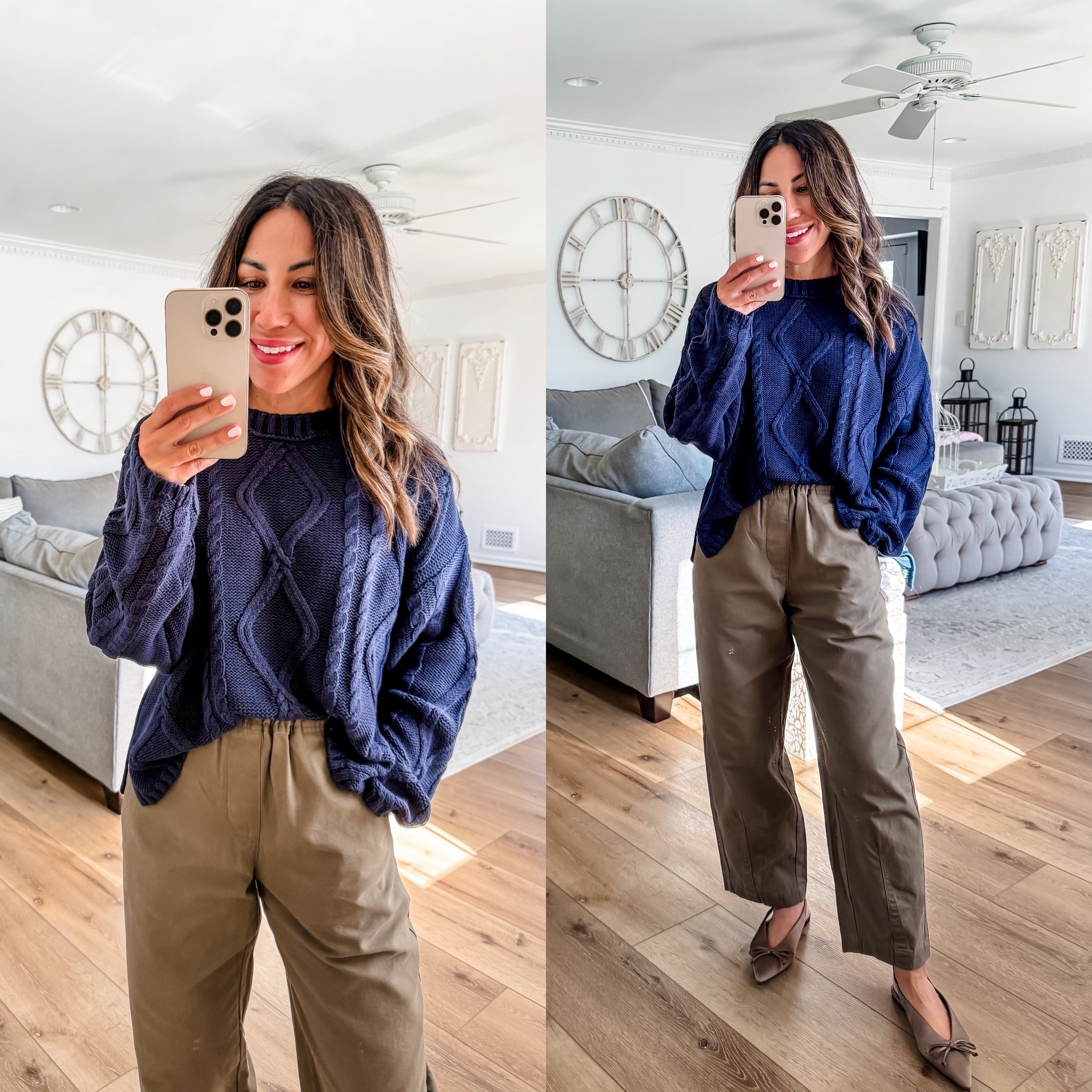 Target style, XS barrel, pants, small, navy blue sweater, shoes size down

#LTKOver40 #LTKFindsUnder50 #LTKSaleAlert