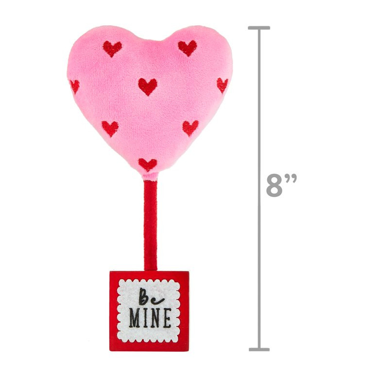 Valentine's Day Small Pink Fabric Heart Tabletop Decoration, Way To Celebrate, 8.5in H | Walmart (US)