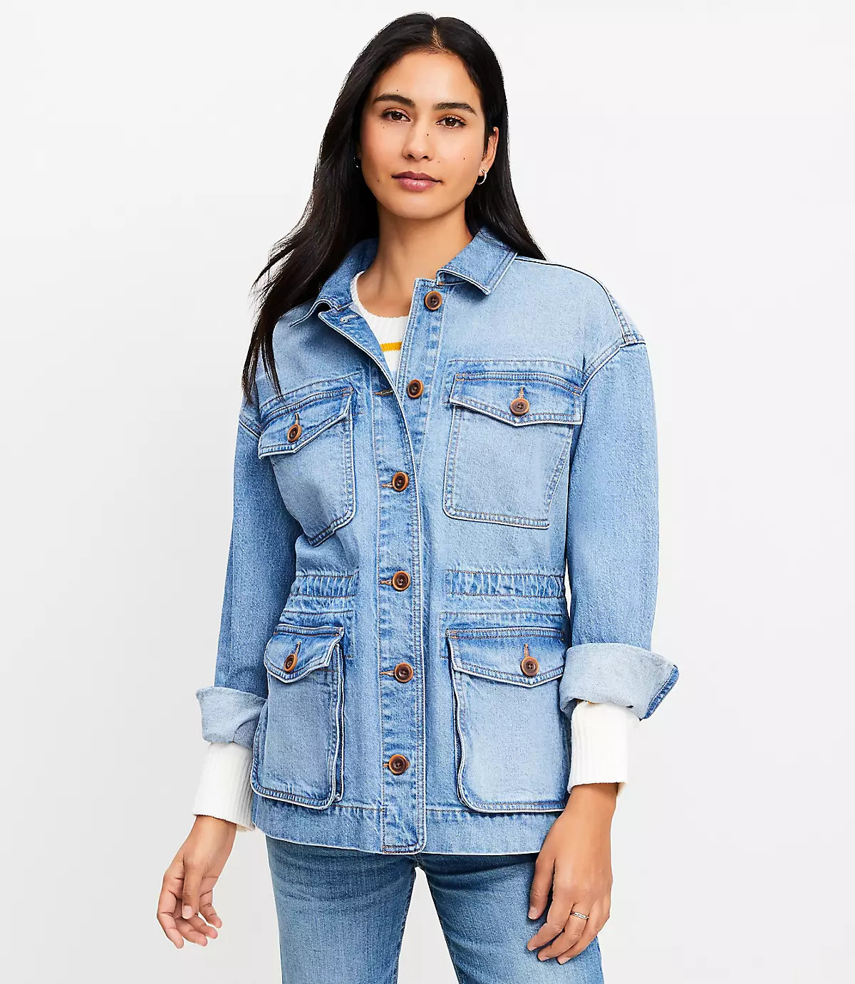 Denim Utility Jacket | LOFT