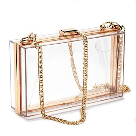 Women Girl Clear Box Clutch Acrylic Shoulder Bag Evening Party Clutches Handbag Banquet Purse Bag La | Walmart (US)