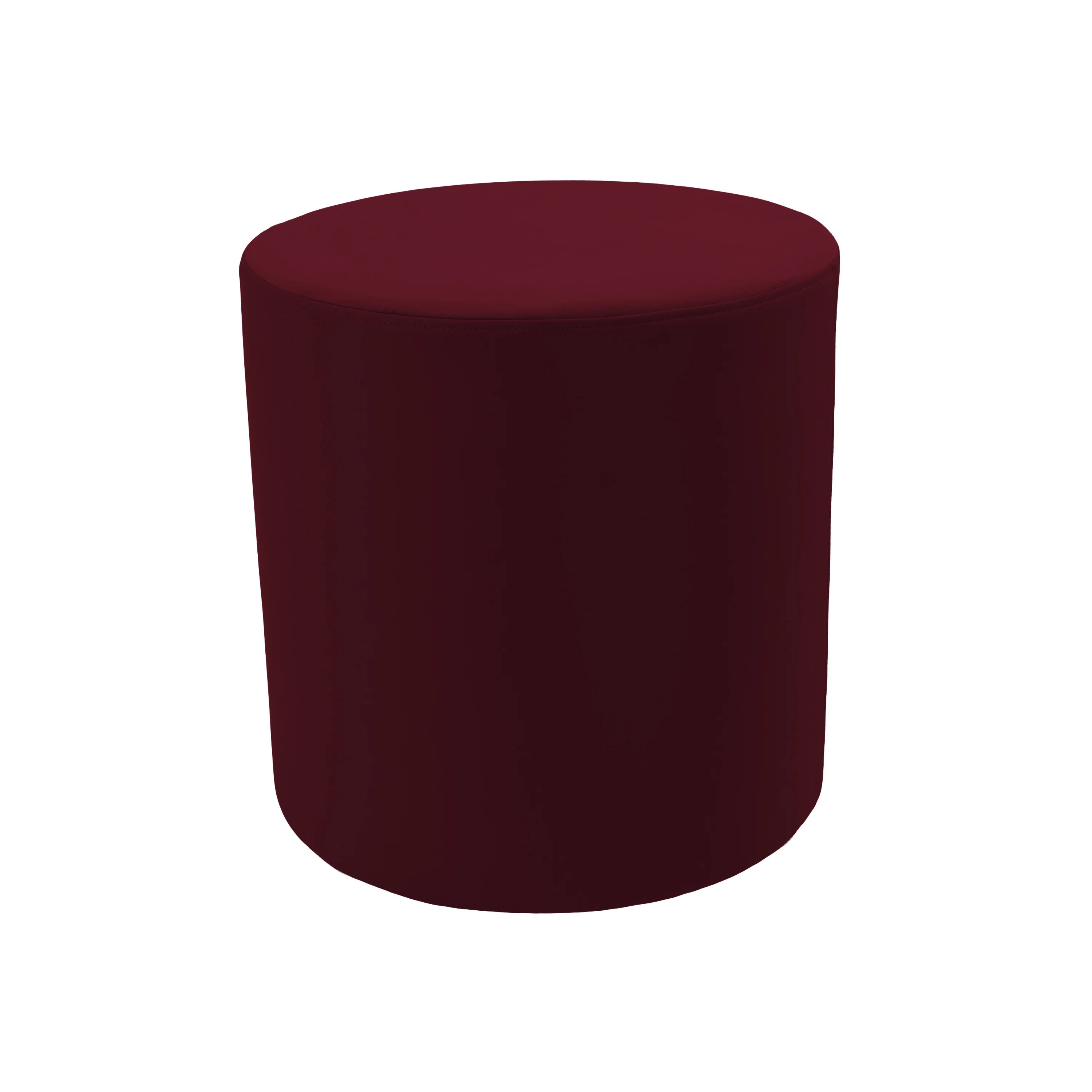 18 inch Round Everyday Two-Texture Microfiber + Vinyl Ottoman, 19 inch Height | Wayfair North America