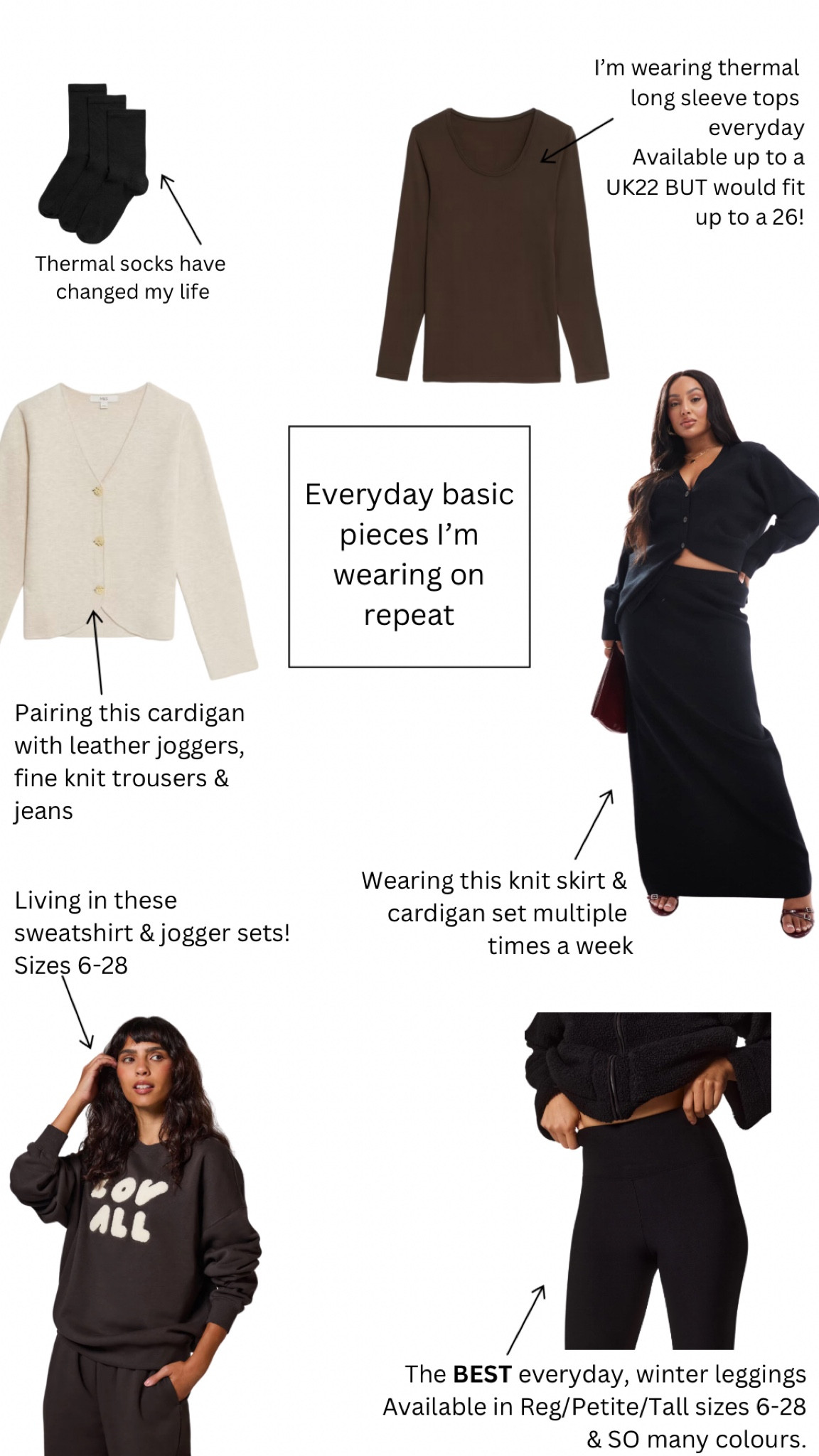 Everyday Plus Size Winter Basics.

Everything I’m wearing on repeat. From thermals, to long sleeve tops, elevated cardigans and the best inclusive (winter lined) leggings on the market.

#LTKwinter #LTKuk #LTKplussize