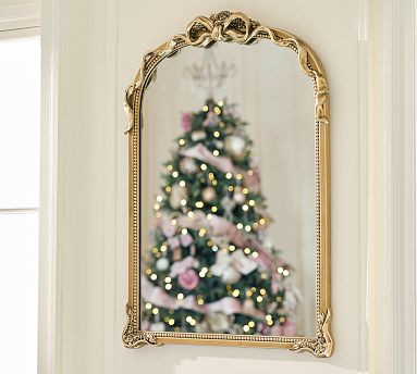 LoveShackFancy Gold Double Bow Arch Mirror | Pottery Barn (US)