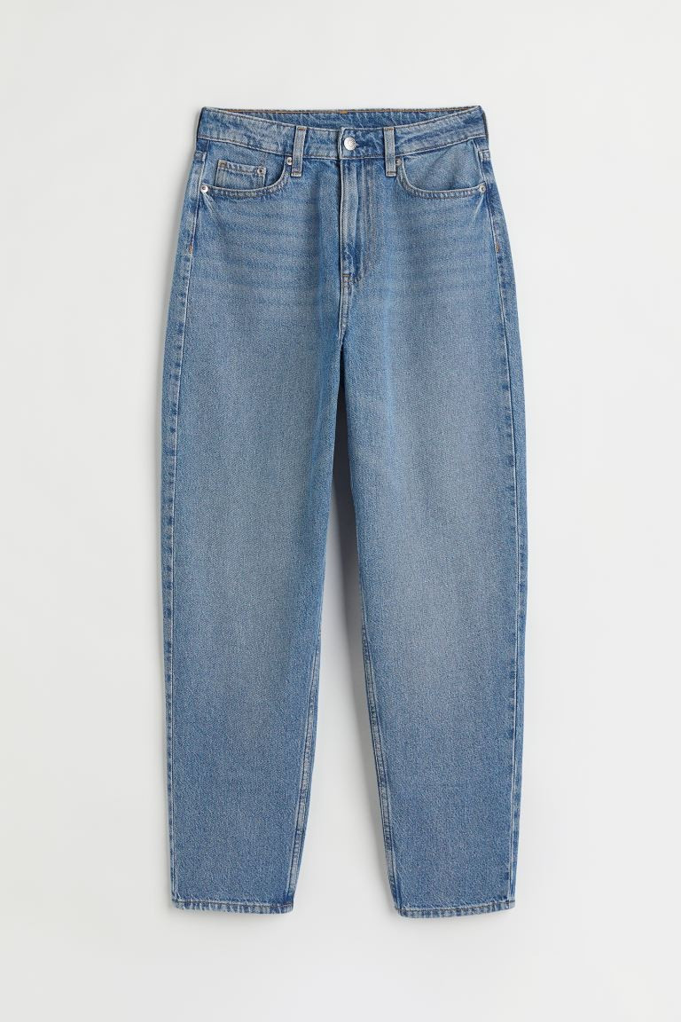 5-pocket, ankle-length jeans in sturdy cotton denim with an extra-high waist and zip fly with a b... | H&M (UK, MY, IN, SG, PH, TW, HK)