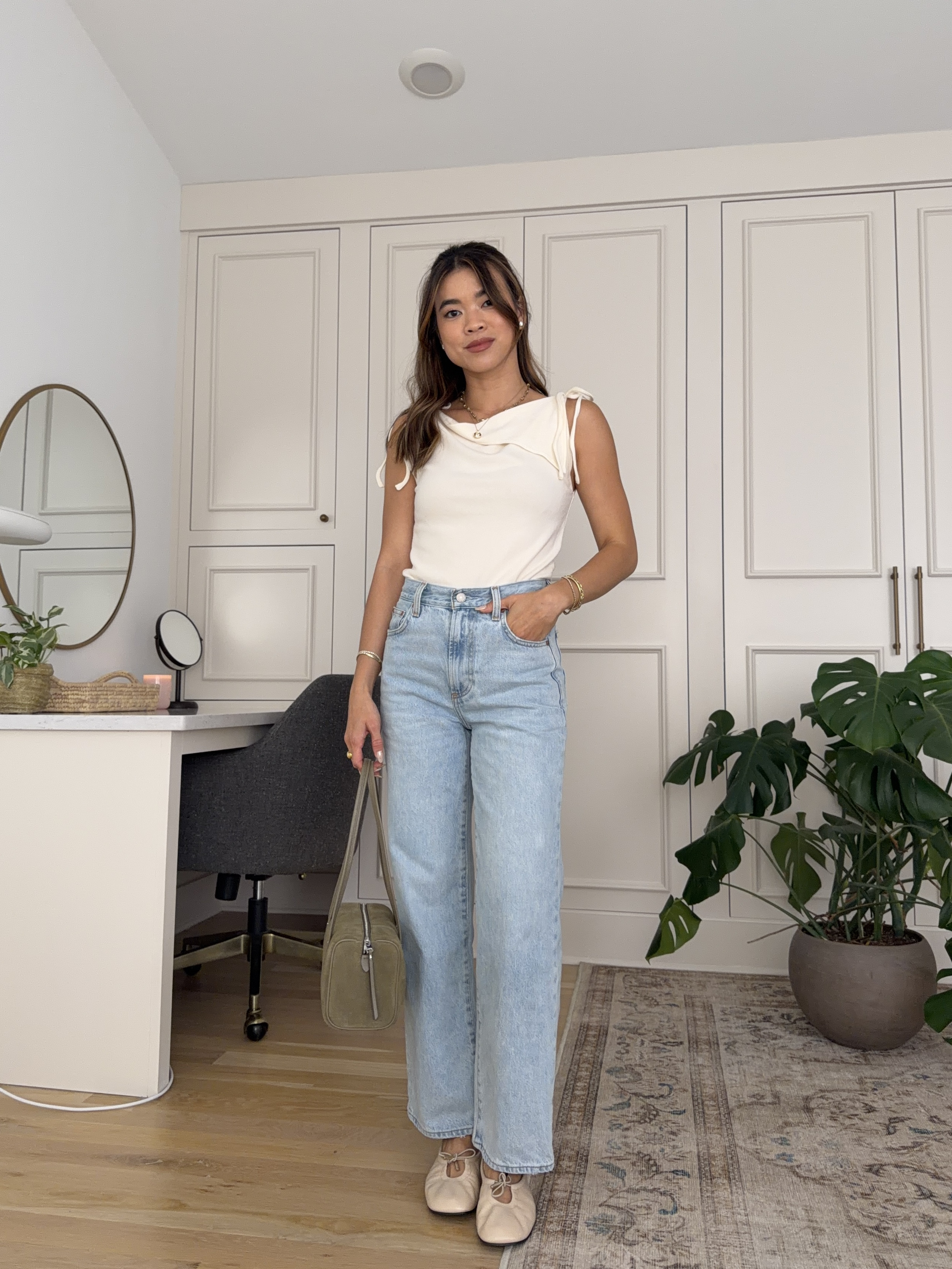 Obsessed with this @Reformation top. I love the tie details!

Sizing info:
Reformation Emma Knit Top (Size XS in Fior Di Latte)
Aritzia Denim Forum The Farrah Hi-Rise Wide Ankle Jean (Size 24 in Vintage Light Blue)

Petite style, petite fashion, mom outfit, mom style, petite pants, petite outfit ideas, petite outfits, best pants for petite, petite denim, spring style, spring outfits, beach outfits, vacation outfits, summer outfits, Summer style, summer trends, shopbop, shopbop order, petite summer clothes, petite friendly outfits, blue jeans, summer jeans,

#LTKootd #LTKSeasonal #LTKPetite