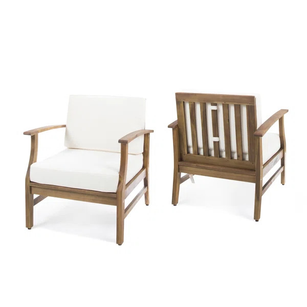Saybrook Acacia Outdoor Lounge Chair (Set of 2) | Wayfair North America