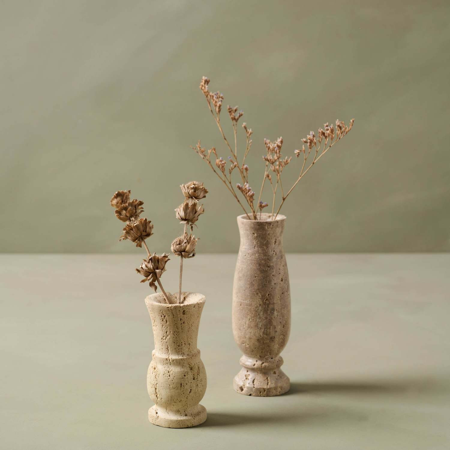 Distressed Travertine Bud Vase | Magnolia