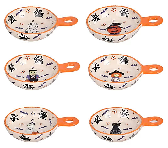Temp-tations Seasonal Set of 6 Skillet Shaped Dipping Bowls - QVC.com | QVC