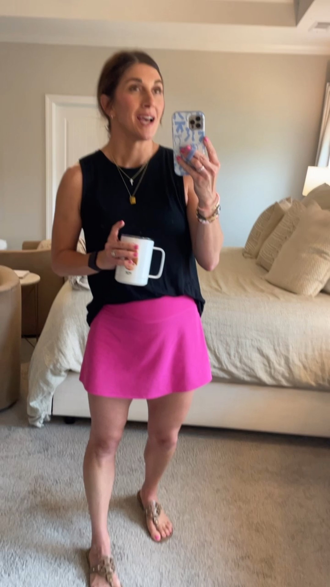 Top: old from Target. Linked another similar black one I have from Amazon

Skirt/skort is Amazon for $28. Comes in other colors and has pockets in the biker shorts underneath. Identical to the Lululemon align skirt but a little less tight on the belly. 

Linked shoes and jewelry too!

Click any image to shop!

Amazon fashion | skort | skirt | tank | athletic | active | mom life | coffee cup | personalized | necklace | cross | earrings | shoes | sandals | Tory Burch miller | flats | summer | mom life 





#LTKStyleTip #LTKActive #LTKSummerEdit