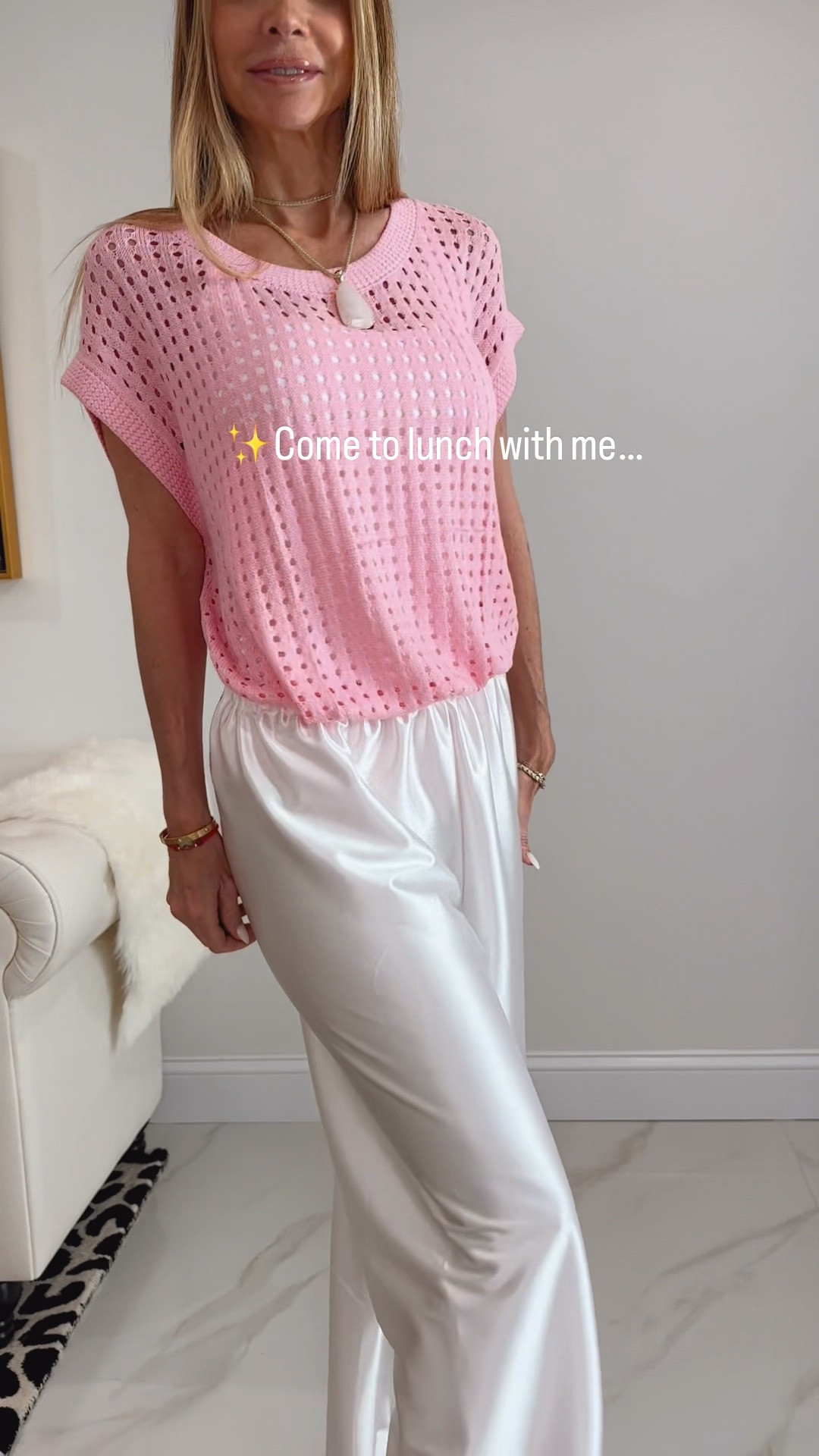✨Feminine, effortless & outfit under $56. 🚨SALE (this top color is light pink)

#LTKootd #LTKOver40 #LTKSaleAlert