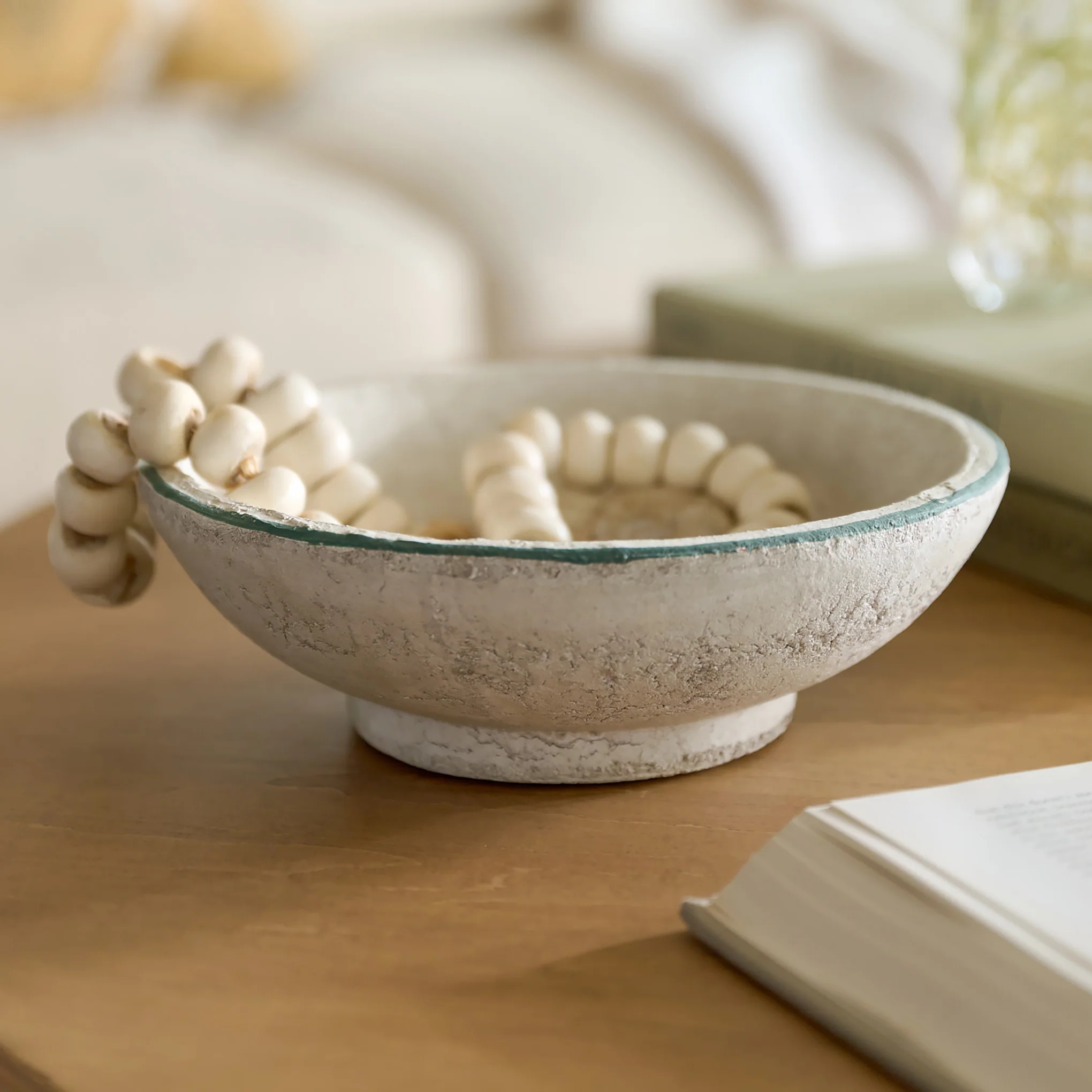 Lane Green Rimmed Decorative Bowl | Magnolia