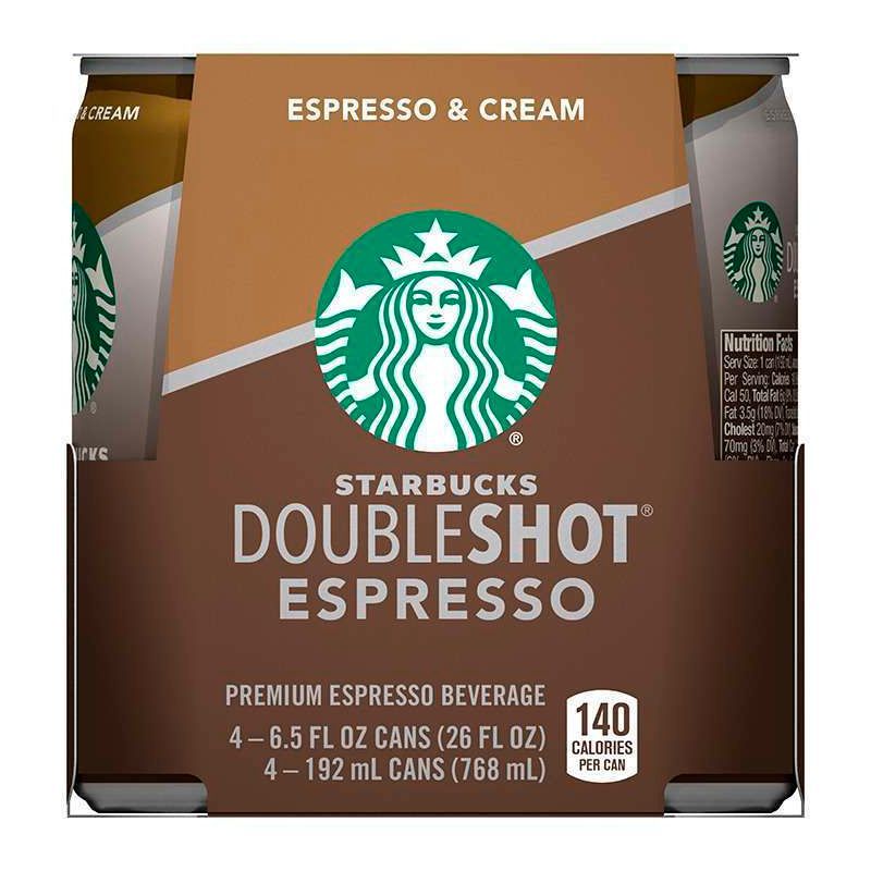 Starbucks Double Shot Espresso And Cream Coffee Drink - 4pk/6.5 fl oz Cans | Target