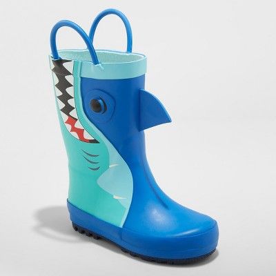 Toddler Boys' Cesar Rain Boots - Cat & Jack™ Blue | Target