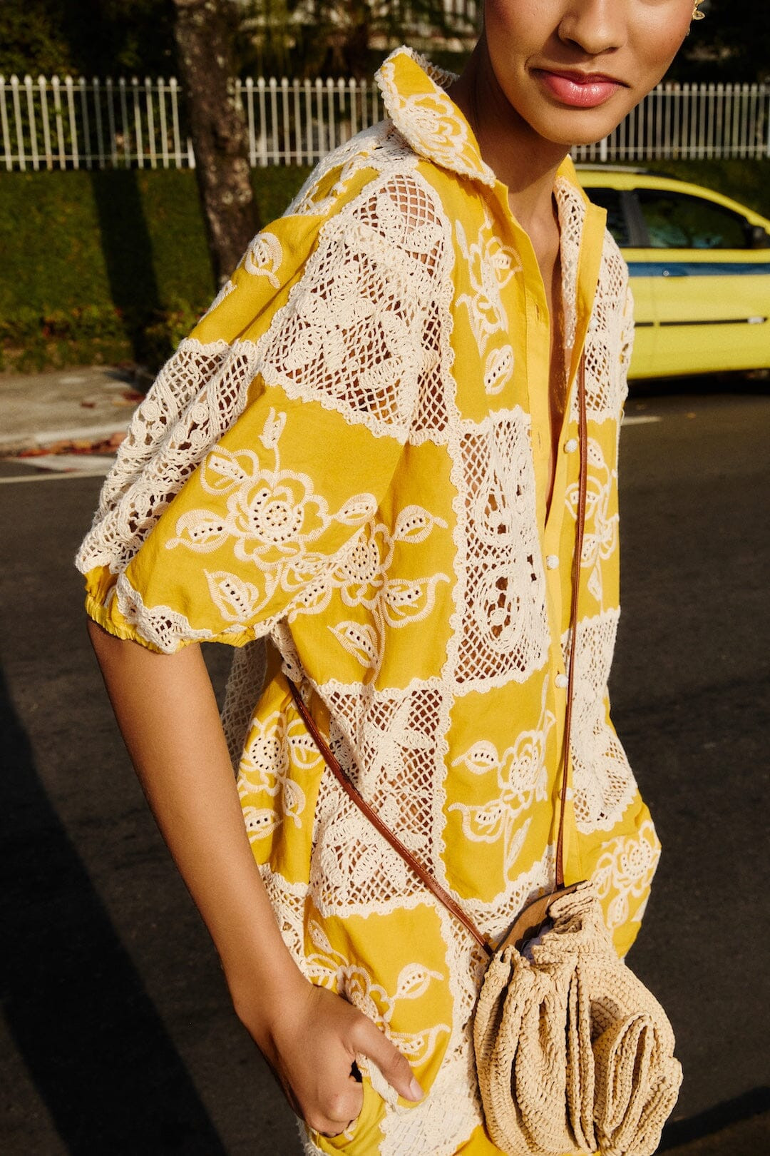 Lace Short Sleeve Shirt | FARM Rio | FarmRio (US)