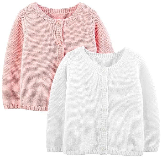Simple Joys by Carter's Baby Girls' 2-Pack Knit Cardigan Sweaters | Amazon (US)