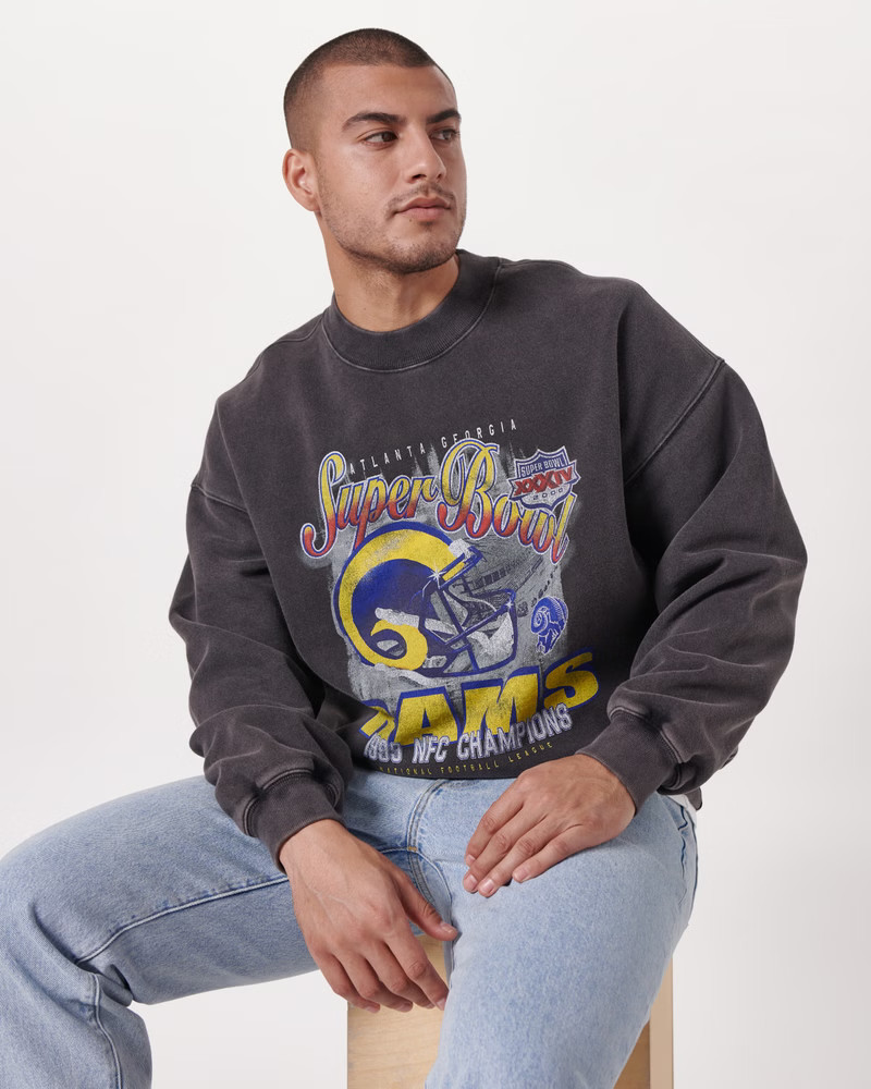 Vintage Rams Graphic Crew Sweatshirt | Abercrombie & Fitch (US)