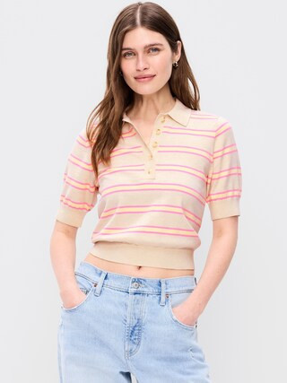 SoSoft Lite Short-Sleeve Cropped Polo | Old Navy (CA)