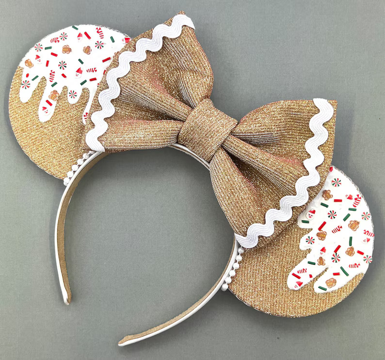 Iced Gingerbread & Sprinkles Holiday/christmas Mouse Ears - Customizable! - Etsy | Etsy (US)