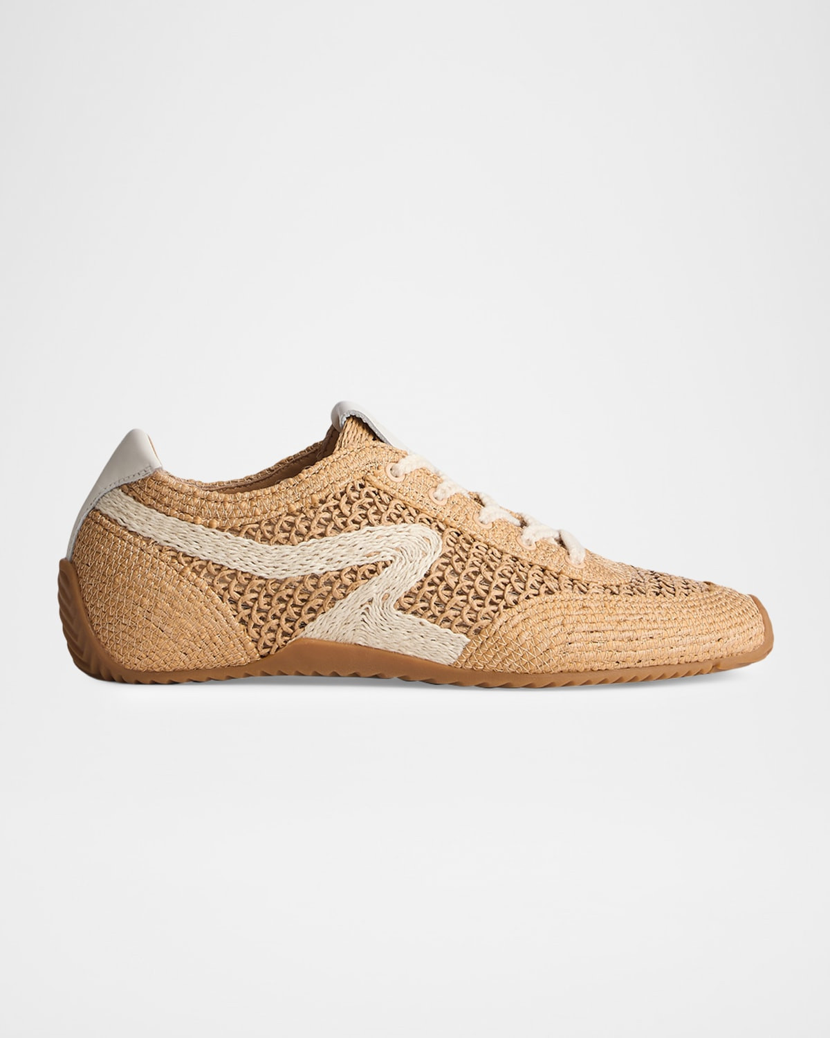 Retro Runner Slim Raffia Sneakers | Neiman Marcus