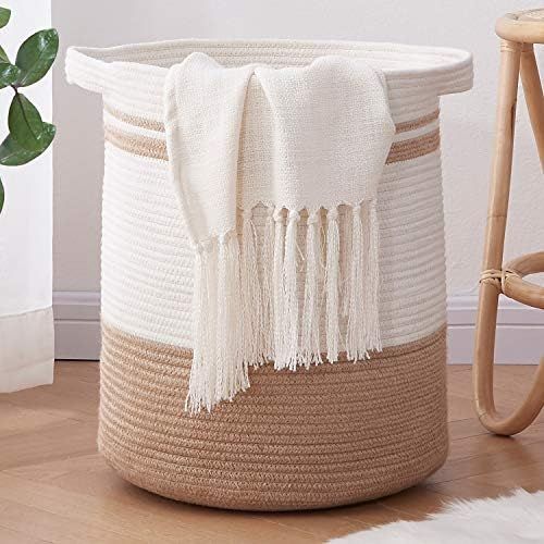 OIAHOMY Laundry Basket- Rope Basket Large Storage Basket with Handles,Modern Decorative Woven Basket | Amazon (US)