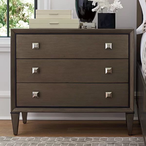 Ariana 30'' Tall 3 - Drawer Bachelor's Chest in Misty Gray | Wayfair North America