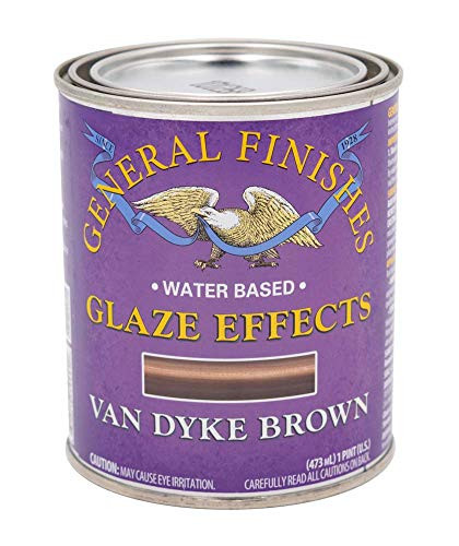 General Finishes Water Based Glaze Effects, 1 Pint, Van Dyke Brown | Amazon (US)