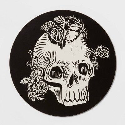 Halloween Cork Skull Charger - Threshold™ | Target