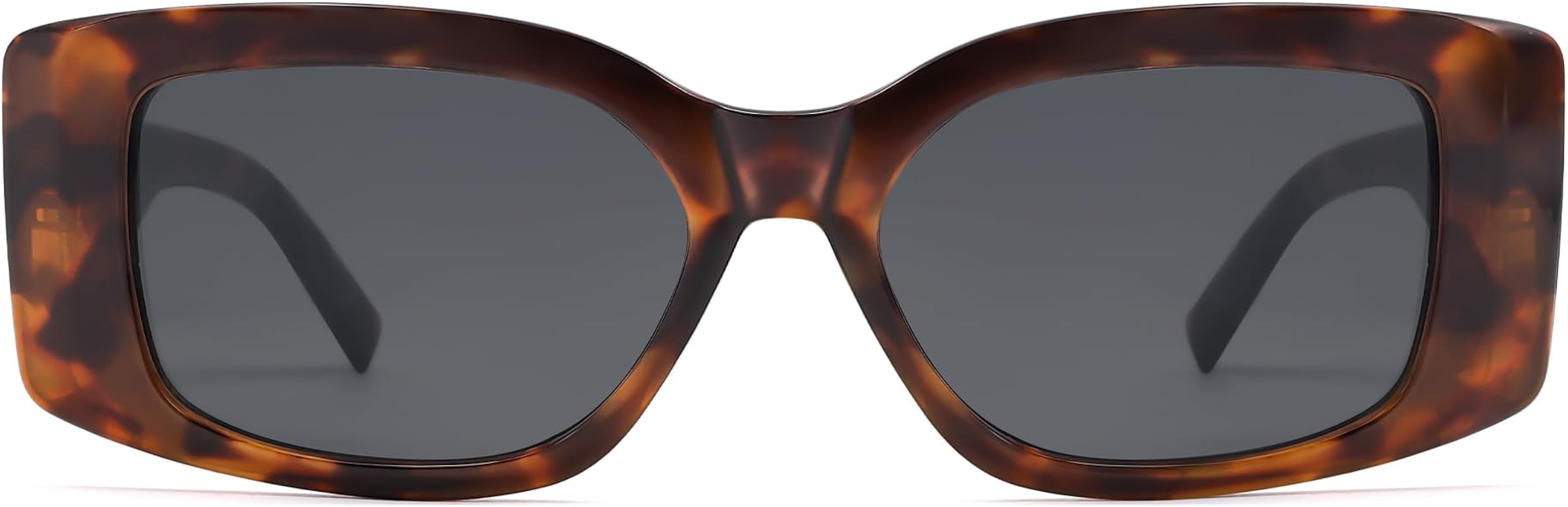 Retro Rectangle Sunglasses Women Men Trendy Vintage Square Sunnies AP3703 | Amazon (US)