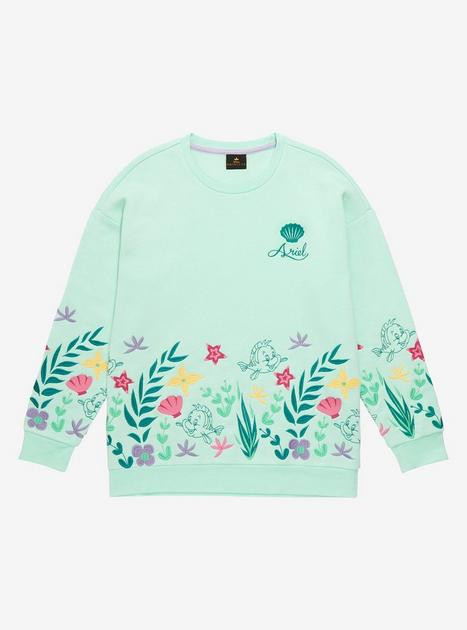 Disney The Little Mermaid Flounder Floral Crewneck - BoxLunch Exclusive | BoxLunch