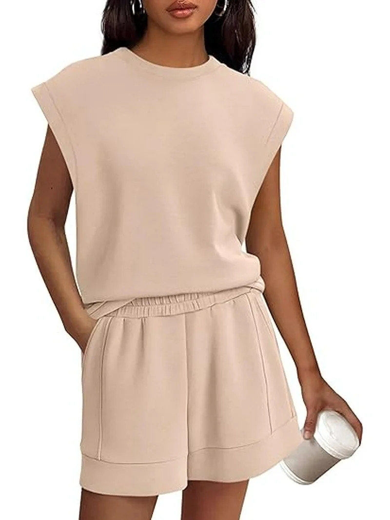 PRETTYGARDEN Women's 2 Piece Lounge Shorts Sets Summer Travel Outfits Casual Beach Vacation Cloth... | Walmart (US)