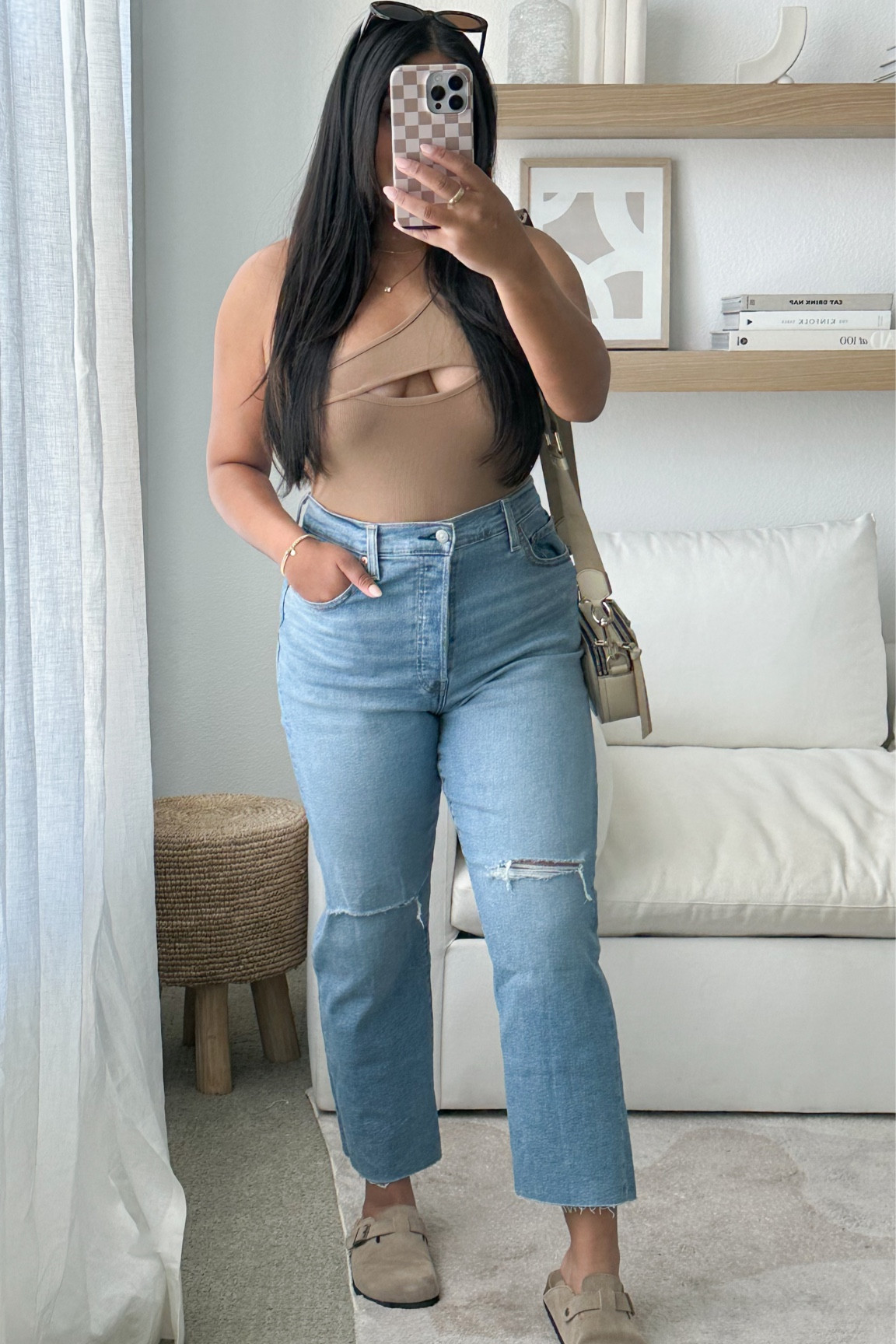 Outfit of the day for day drinking! SOO glad I didn’t buy the real birks because tbh I think this is one of the first times I’m wearing these shoes out and I got them a couple months ago. These are a great dupe for the Birkenstock clogs!

#LTKsalealert #LTKcurves #LTKSeasonal