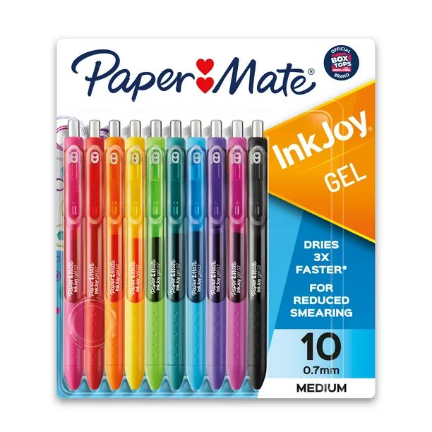 Paper Mate InkJoy Gel Pens, Medium Point (0.7 mm), Assorted Colors, 10 Count | Walmart (US)
