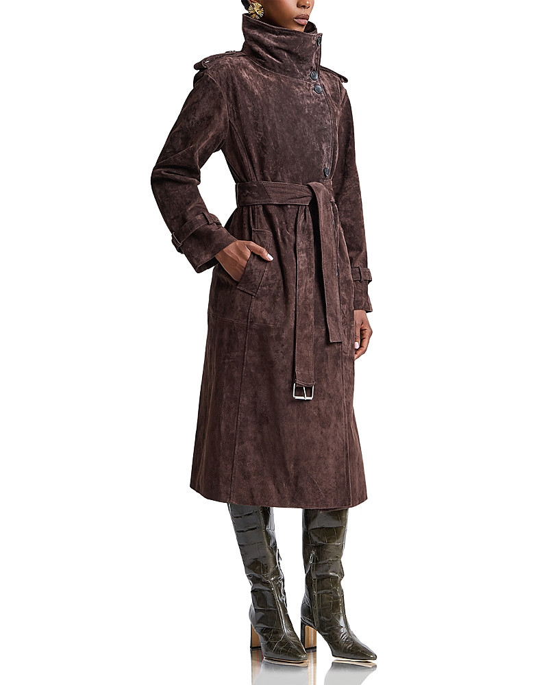 Avec Les Filles Suede Belted Trench Coat | Bloomingdale's (US)