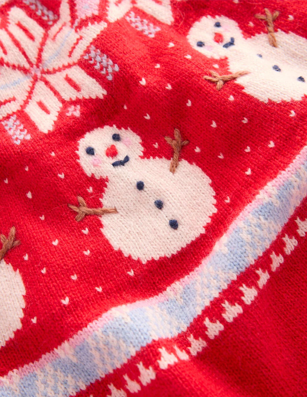 Edie Fair Isle Sweater-Red, Snowman | Boden (US)