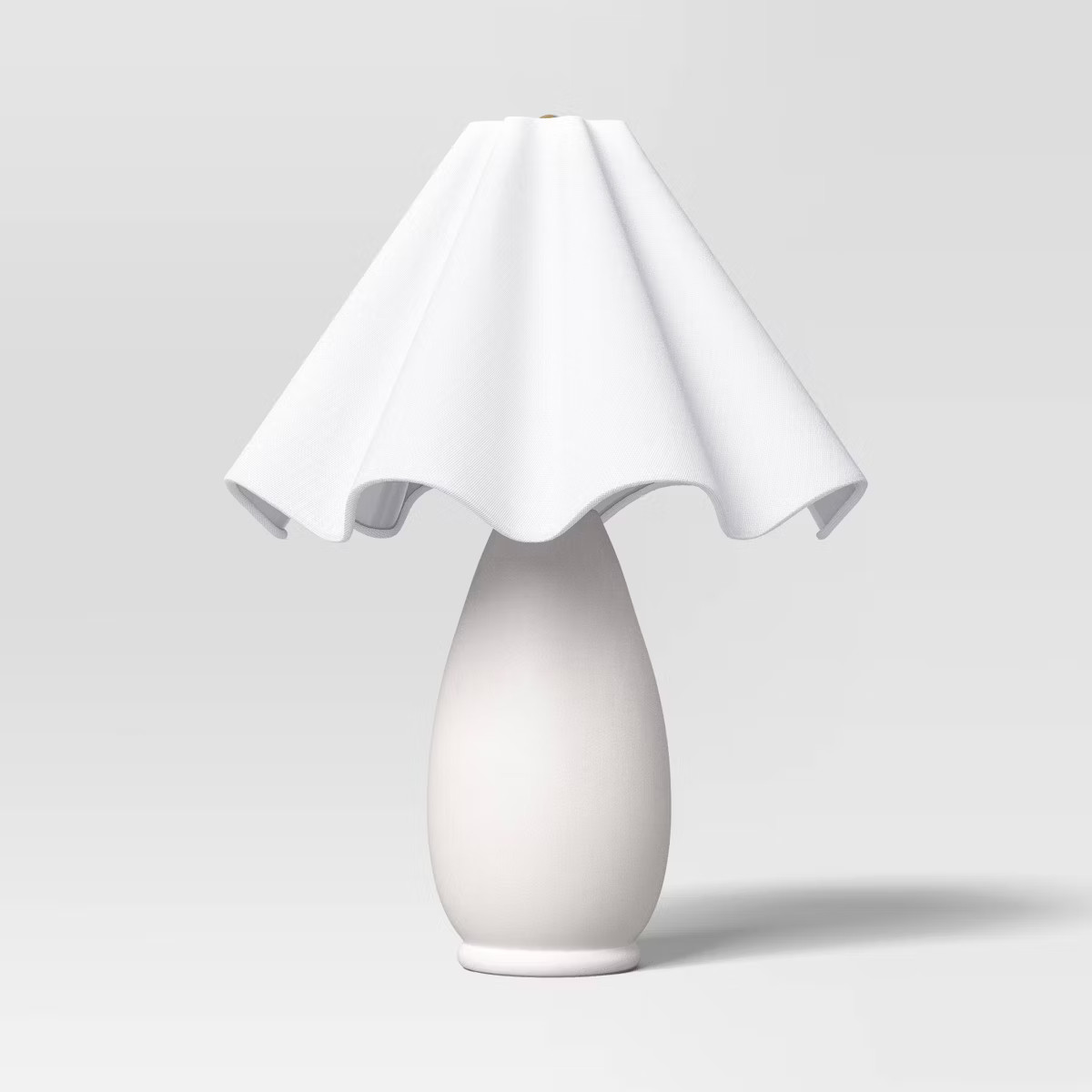 Wavy Shade Collection with Ceramic Base Table Lamp White - Threshold™ | Target