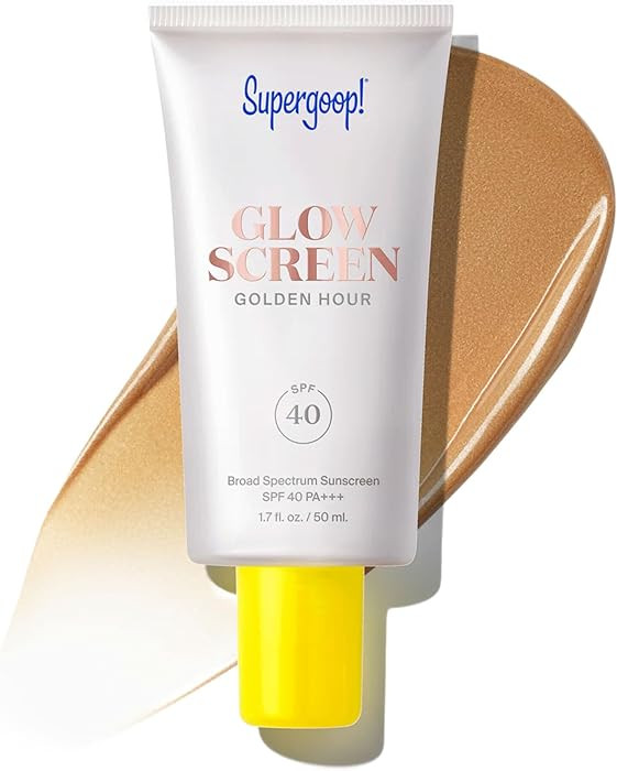 Supergoop! Glowscreen SPF 40 - Glowy Primer + Broad Spectrum Tinted Sunscreen - Helps Filter Blue... | Amazon (US)
