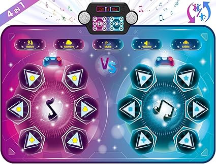 Upgraded Extra Large Electronic Dance Mats, Dance Pad with Single&Double Players Mode, Dancing Mu... | Amazon (US)