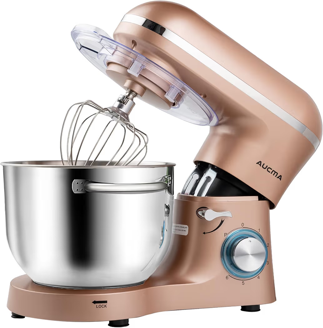Aucma Stand Mixer,6.5-QT 660W 6-Speed Tilt-Head Food Mixer, Kitchen Electric Mixer with Dough Hoo... | Amazon (US)