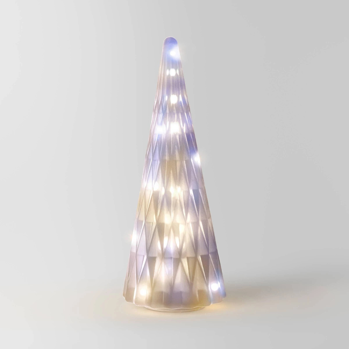 Lit Mercury Style Glass Cone Christmas Tree Sculpture - Wondershop™ Blue | Target
