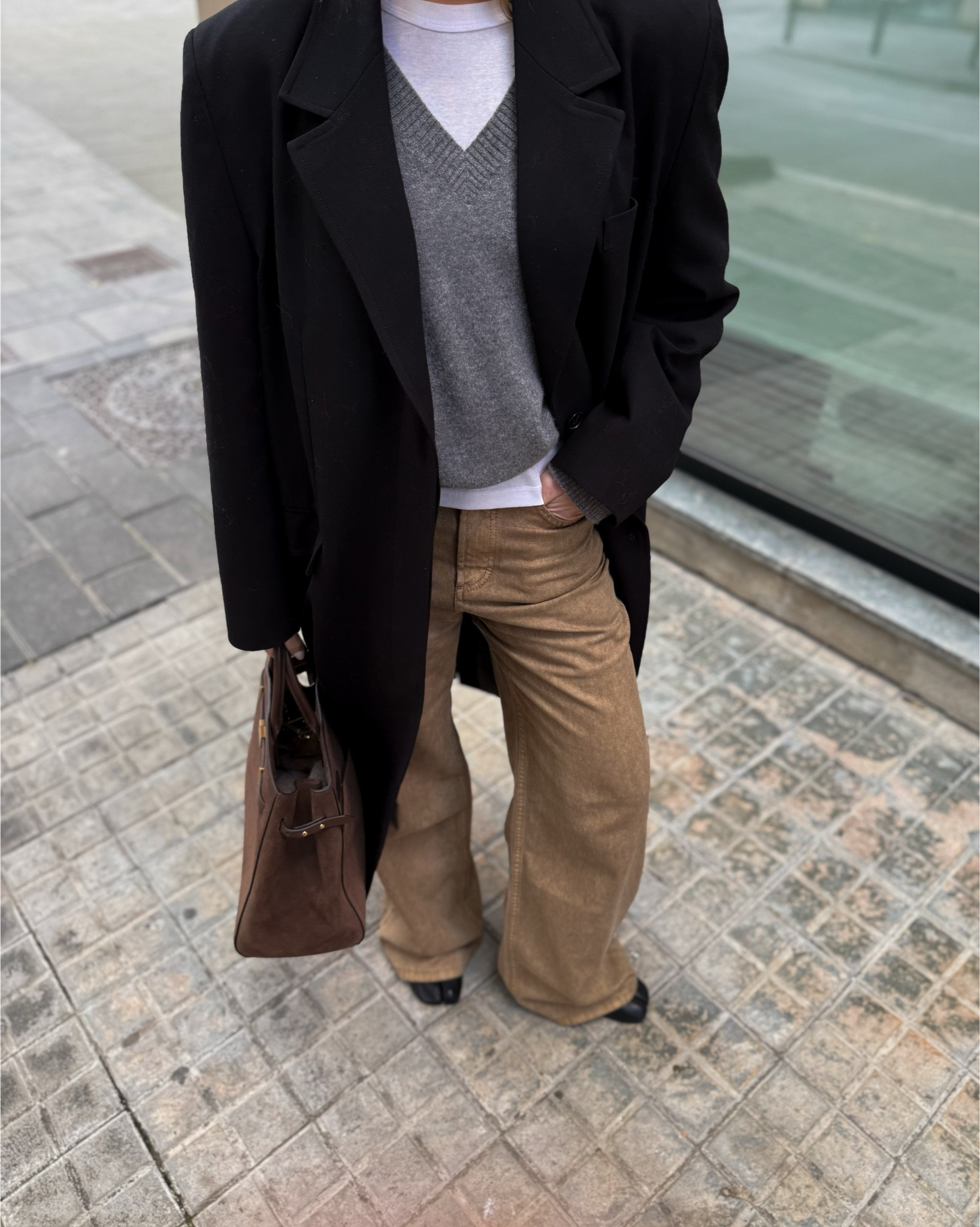 Layers and beige denim