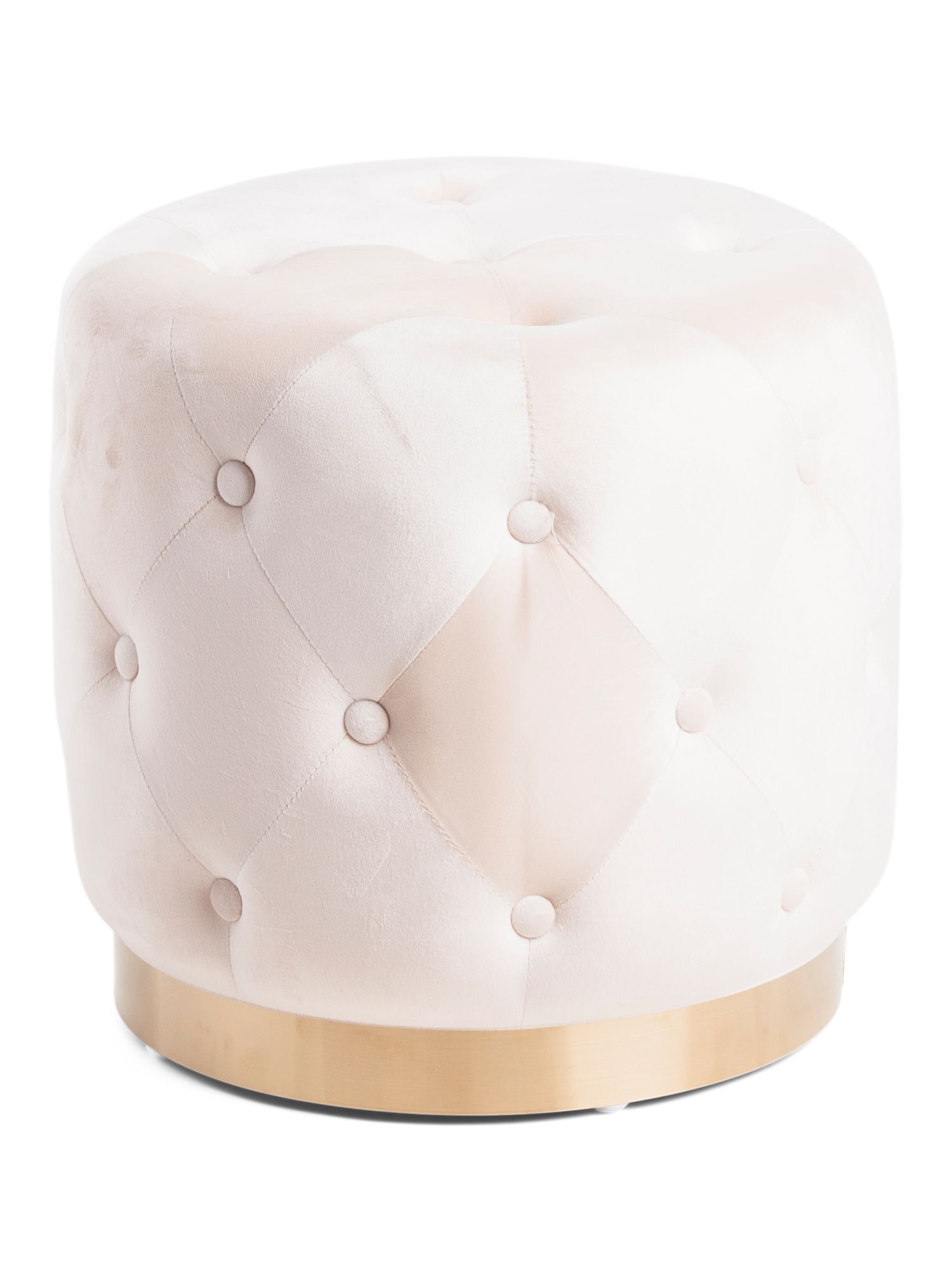 18in Tufted Velvet Ottoman | TJ Maxx