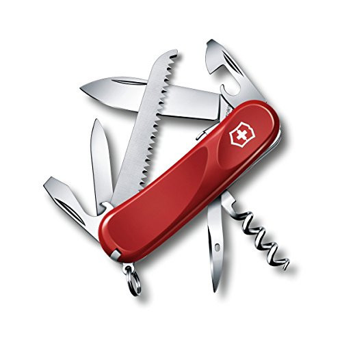 Victorinox Evolution S13 Swiss Army Knife, 14 Function Swiss Made Pocket Knife with Large Blade, Wood Saw and Reamer - Red | Amazon (US)