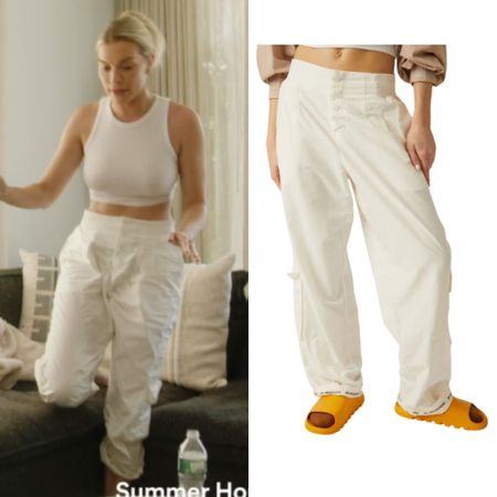 Lindsay Hubbard’s White Button Fly Cargo Pants 