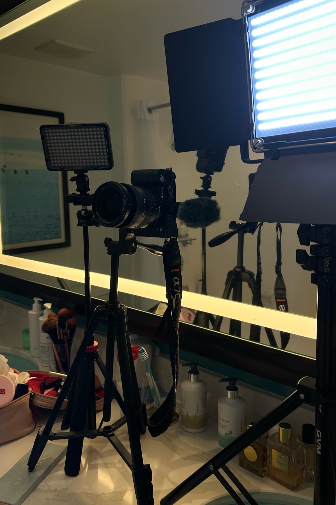 This is typically what my setup looks like. Sometimes I use one light, sometimes two lights. I try to keep it simple & minimal as possible.

#LTKbeauty #LTKstyletip