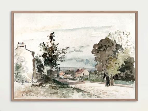 Vintage Landscape Art  Road to Town  Antique Art  Digital | Etsy | Etsy (US)