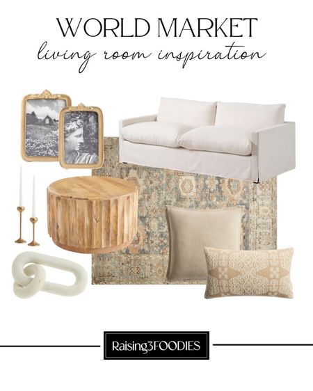 World Market living room inspiration! I love this wood coffee table and throw pillows! 

#LTKhome #LTKFind #LTKSeasonal