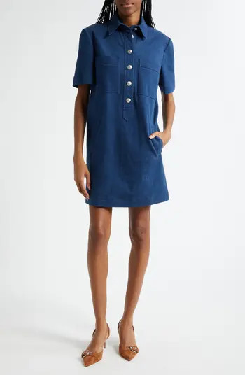 Veronica Beard Koulis Short Sleeve Denim Shirtdress | Nordstrom | Nordstrom